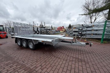 Martz przyczepa bau 400x180 3500kg 3 osie pod koparke koparka walec