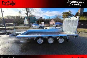 Martz przyczepa bau 400x180 3500kg 3 osie pod koparke koparka walec