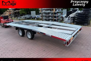 Laweta raz łamana 4.5x2m koła 195r13c najazdy alu dostawa MOTOMUS